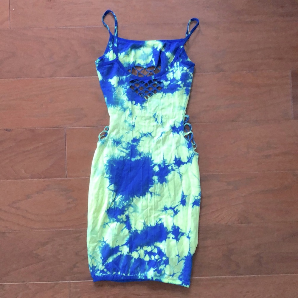 NWOT Tie-dyed Bodycon Backless Sexy Sleeveless Dress